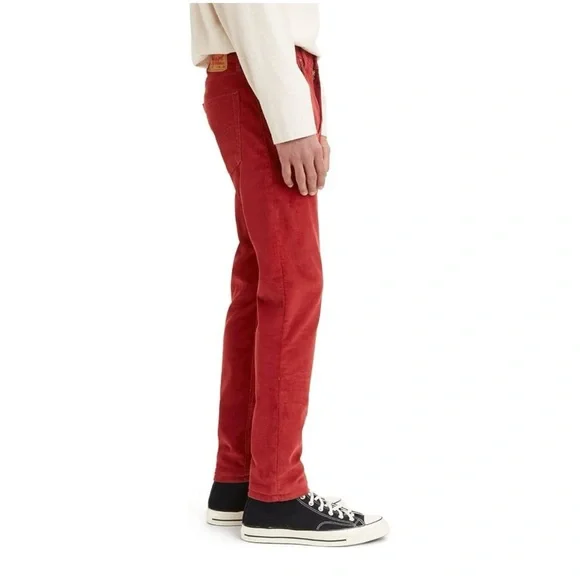 Levi’s 512 Men’s Slim Fit Taper Corduroy Brick Red Jeans Size 36 NWT
